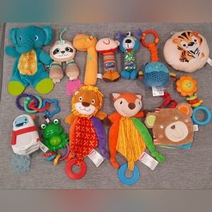 Lot Of 13 Baby Hanging Toys And 4 Links Nuby Skip Hop Playgro Generic